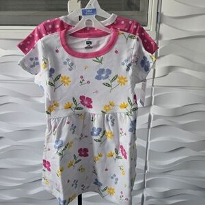 Floral Baby Dress with Pink Accents